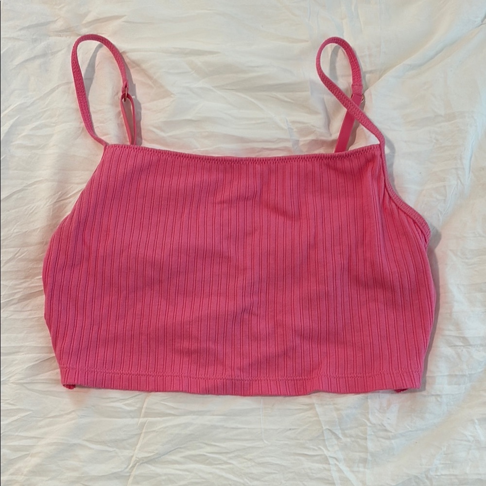 Pink Lace Back Cami